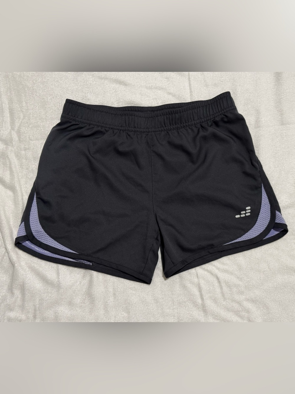 bcg Black Athletic Shorts with Purple Trim size girls (12-14)